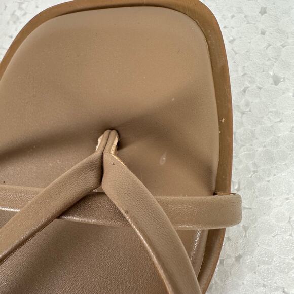 Steve Madden Strappy Ankle Wrap Thong Sandals Flats Women's 6.5 Brown - Picture 10 of 11